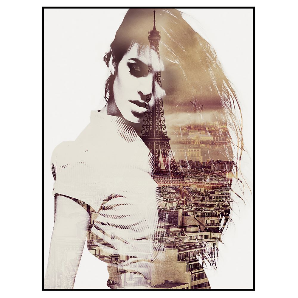 CUADRO MODELO BLANCO-NEGRO DM-PAPEL 60 X 2,50 X 80 CM