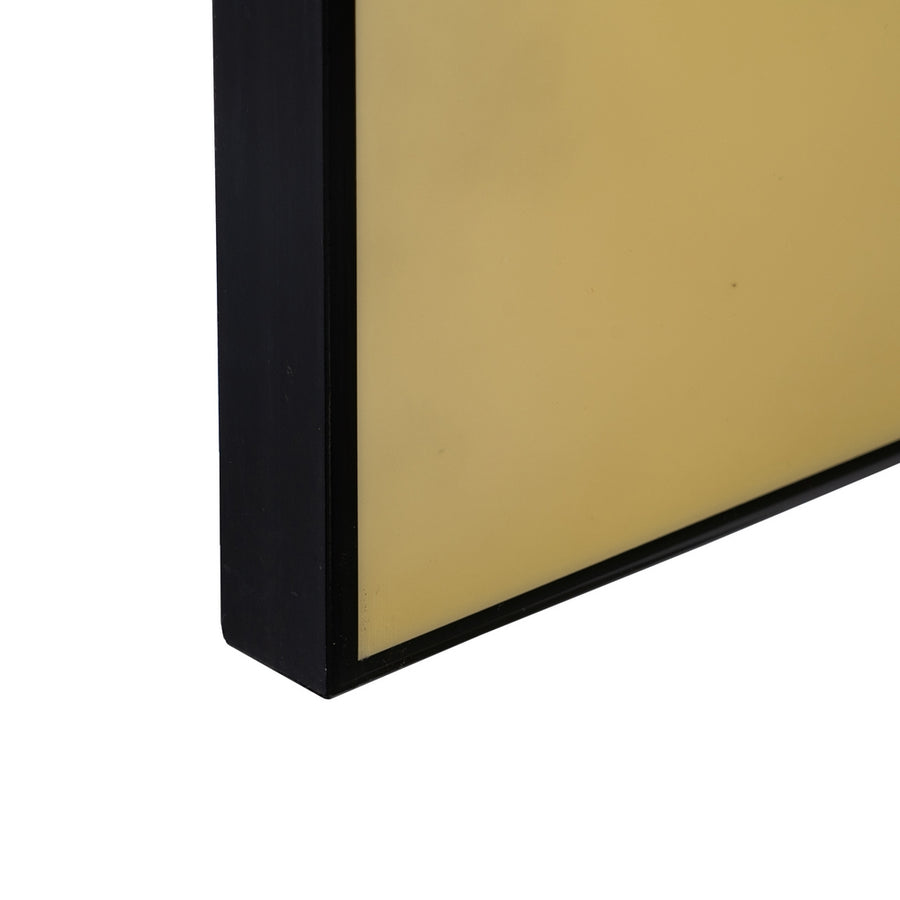 CUADRO BALLENA AMARILLO-NEGRO DM-PAPEL 80 X 2,50 X 80 CM