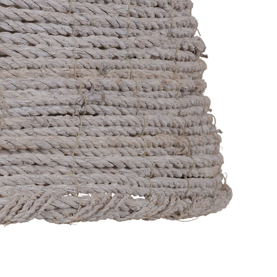 LÁMPARA TECHO BLANCO 100% FIBRA NATURAL 43 X 43 X 52 CM
