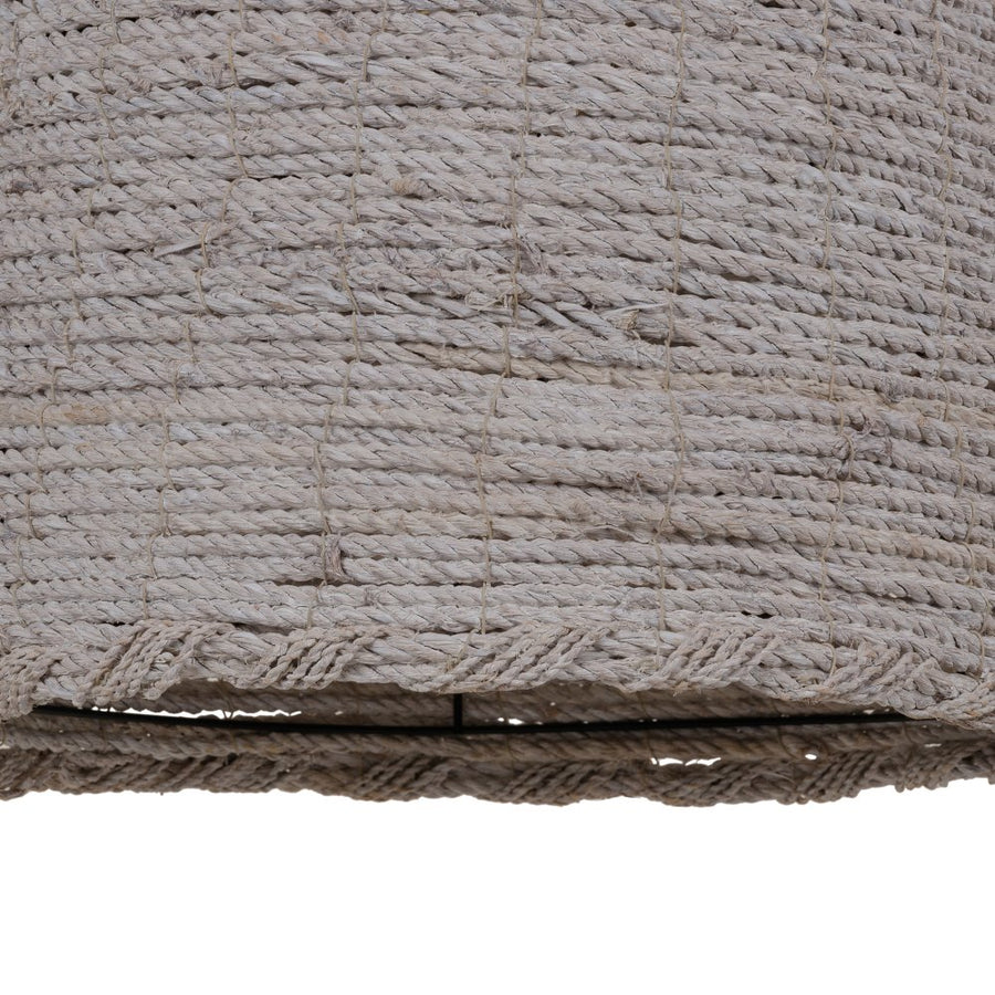 LÁMPARA TECHO BLANCO 100% FIBRA NATURAL 43 X 43 X 52 CM