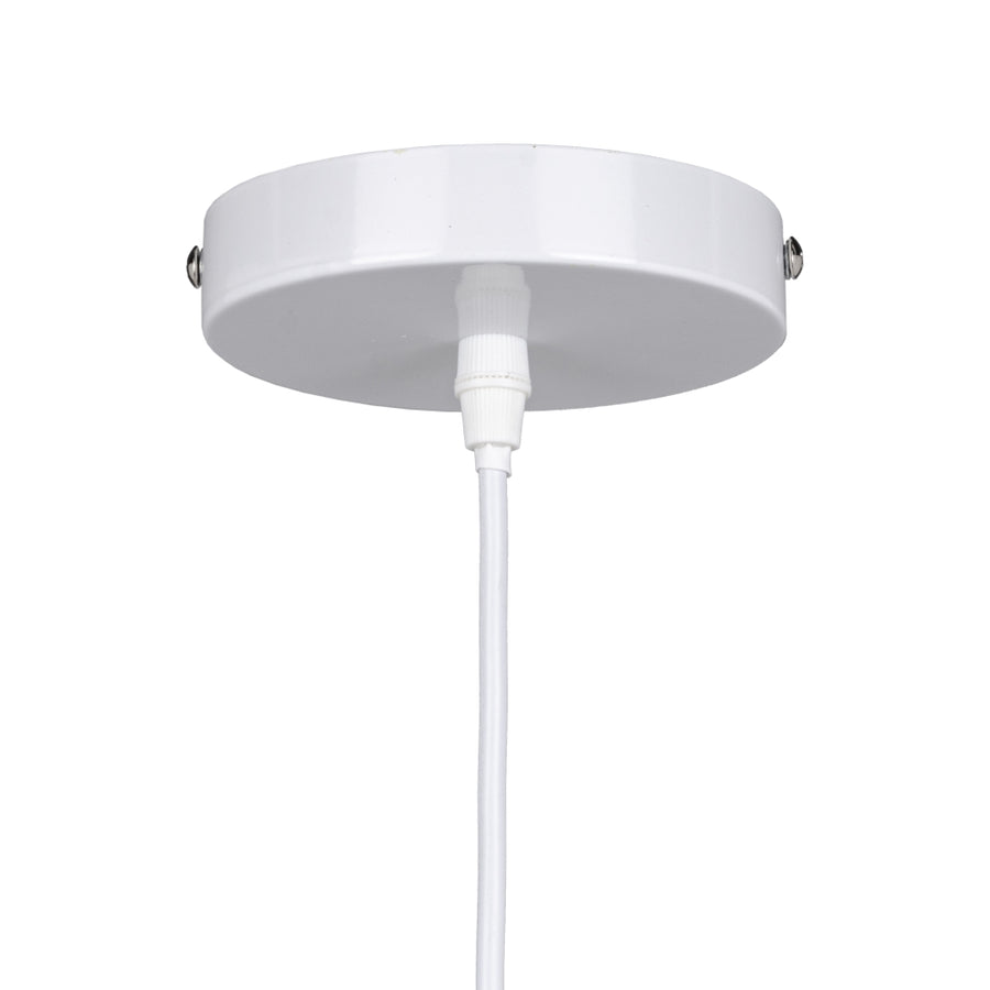 LÁMPARA TECHO BLANCO 100% FIBRA NATURAL 43 X 43 X 52 CM