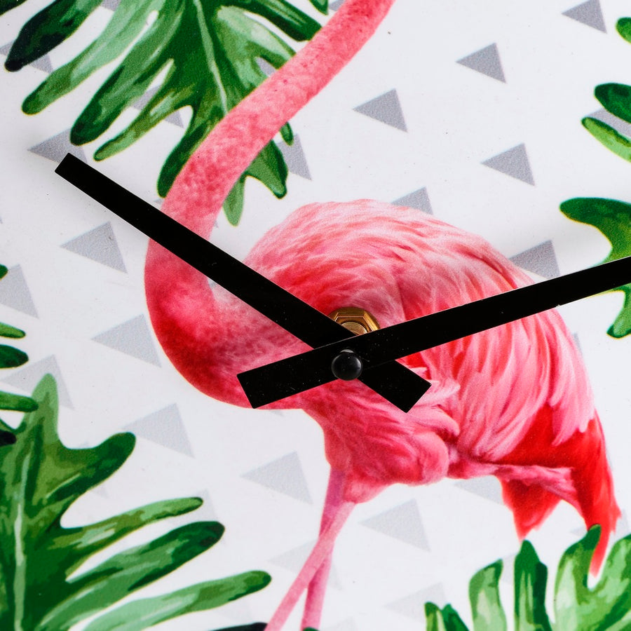 RELOJ FLAMENCOS 2/M BLANCO-ROSA 30,50 X 5,50 X 30,50 CM