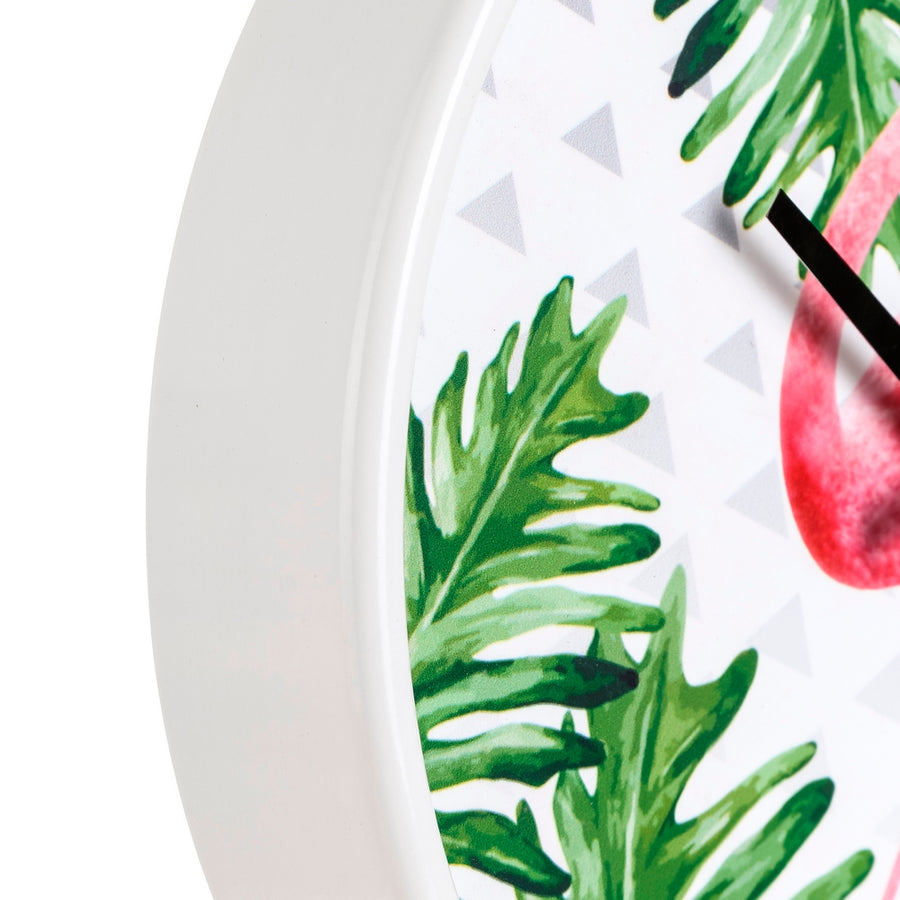 RELOJ FLAMENCOS 2/M BLANCO-ROSA 30,50 X 5,50 X 30,50 CM