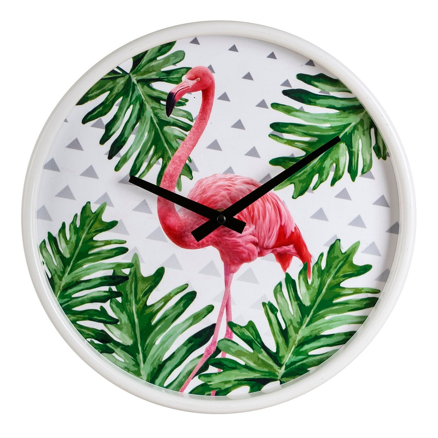 RELOJ FLAMENCOS 2/M BLANCO-ROSA 30,50 X 5,50 X 30,50 CM