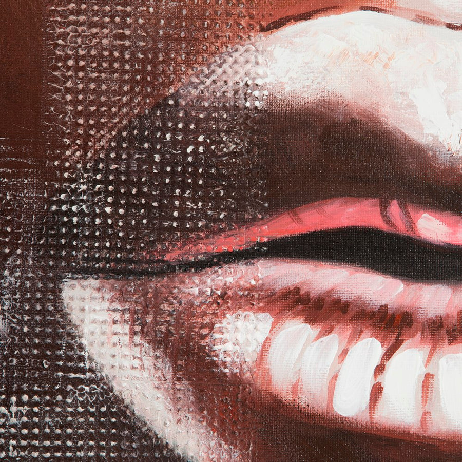 CUADRO ROSTRO MARRÓN LIENZO DECORACIÓN 90 X 3,50 X 120 CM