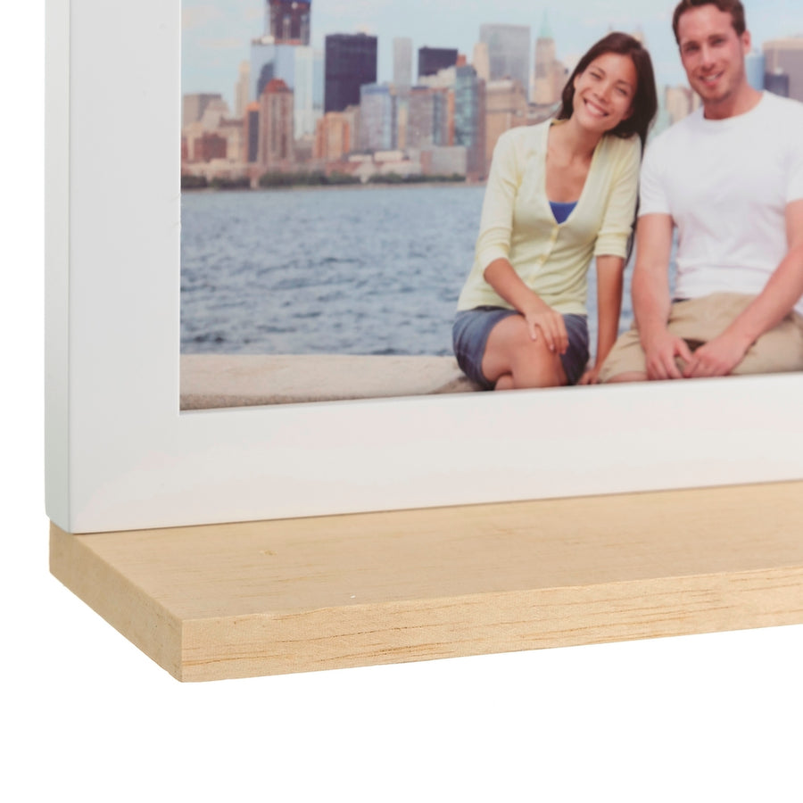 MURAL PARED PORTAFOTOS BLANCO MADERA 46,50 X 7 X 29,50 CM