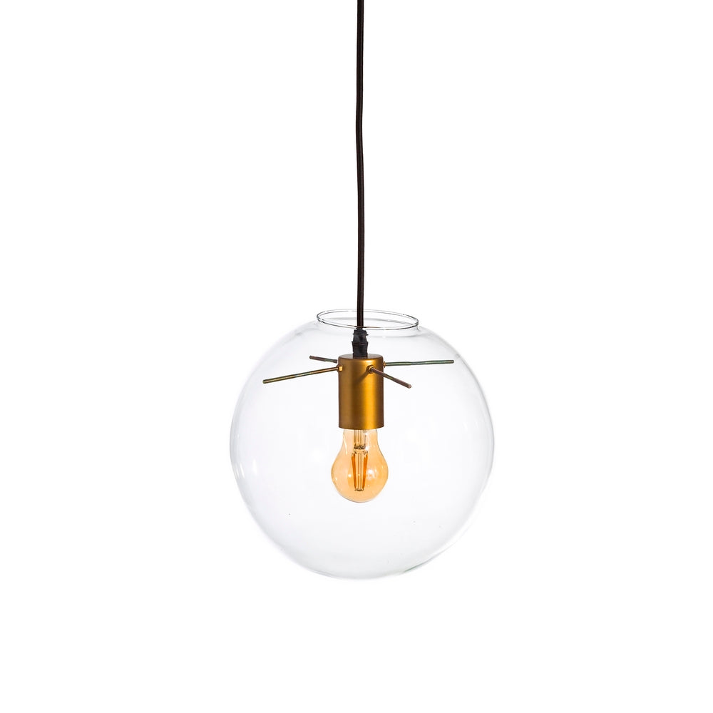 GOLD-TRANSPARENT CRYSTAL CEILING LAMP 25 X 25 X 25 CM