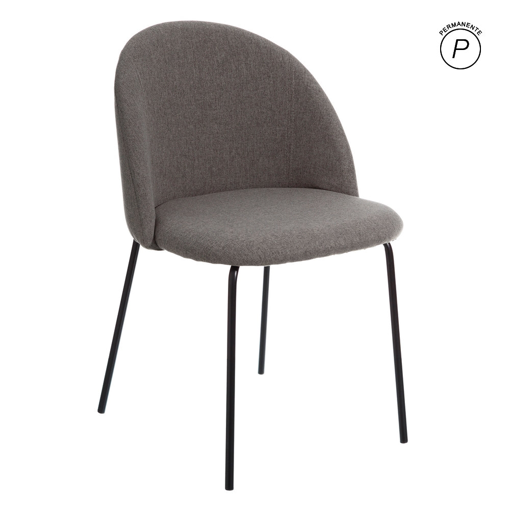 SILLA GRIS TEJIDO-METAL MODERNO SAL�N 50 X 54 X 78,50 CM