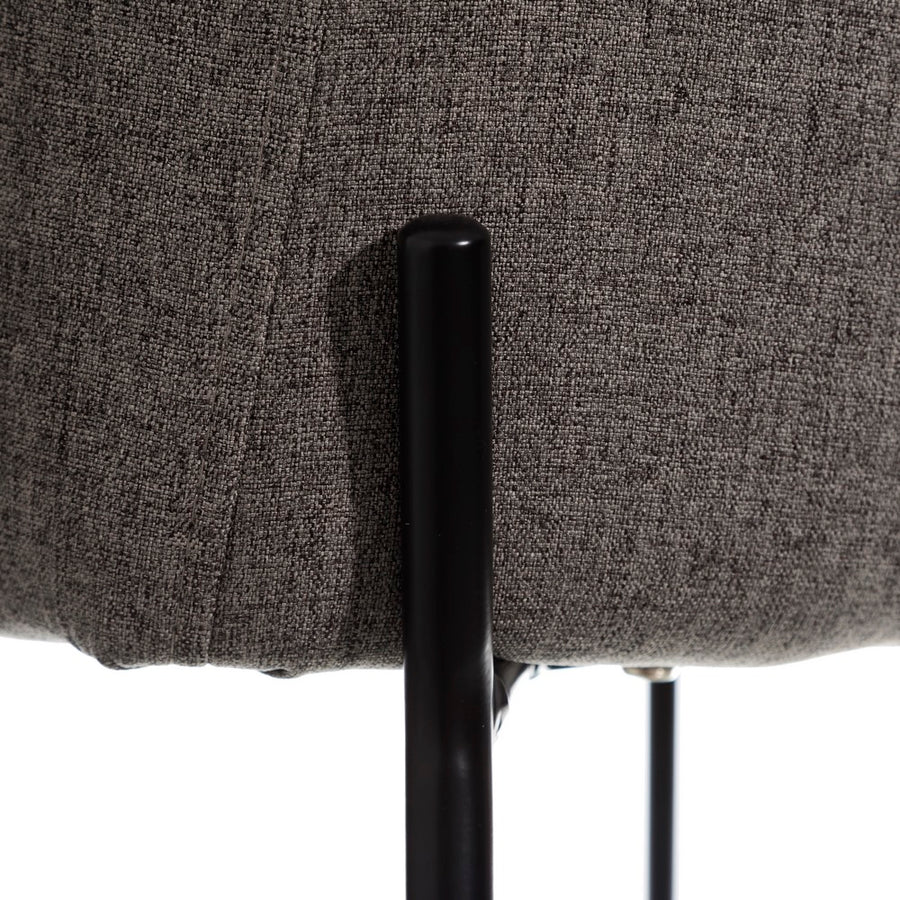 SILLA GRIS TEJIDO-METAL MODERNO SALÓN 52,50 X 53 X 77 CM