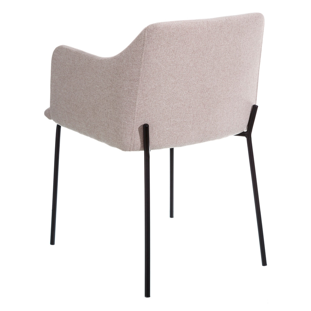 SILLA BEIGE TEJIDO-METAL MODERNO SALÓN 52,50 X 53 X 77 CM
