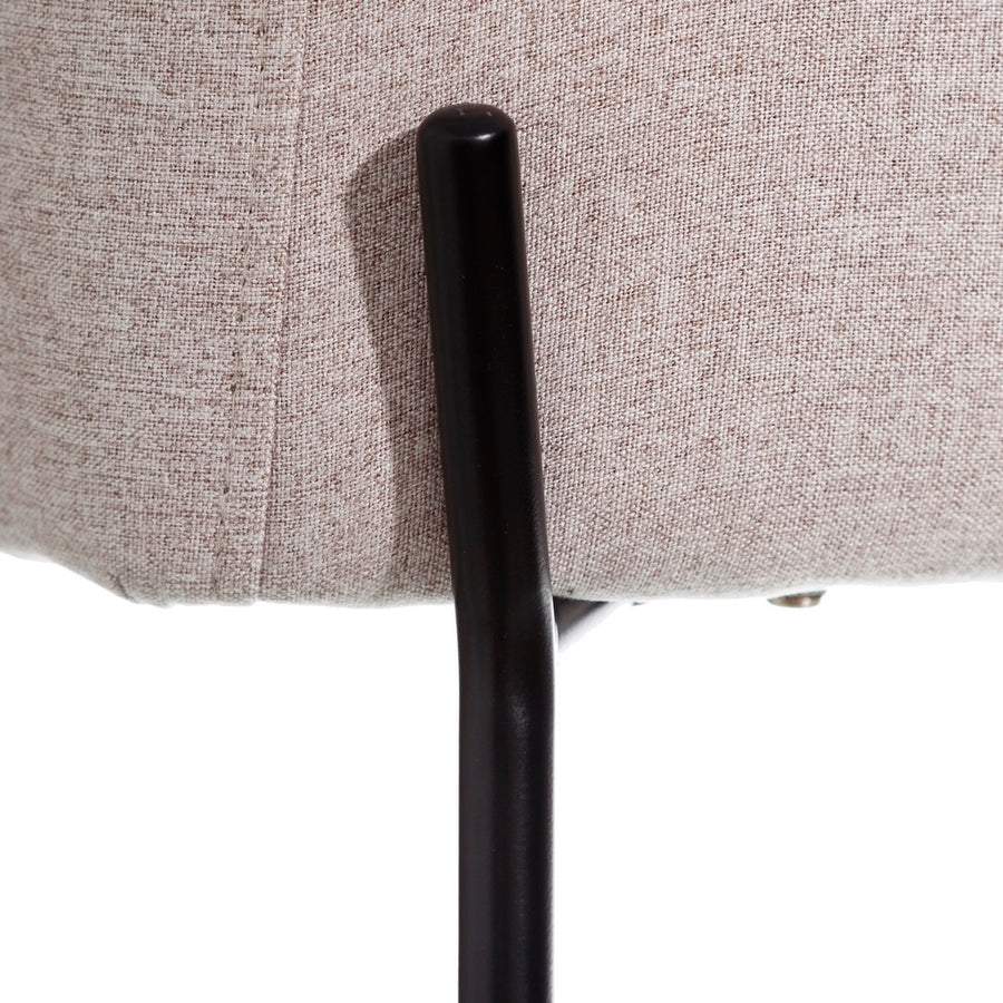 SILLA BEIGE TEJIDO-METAL MODERNO SALÓN 52,50 X 53 X 77 CM