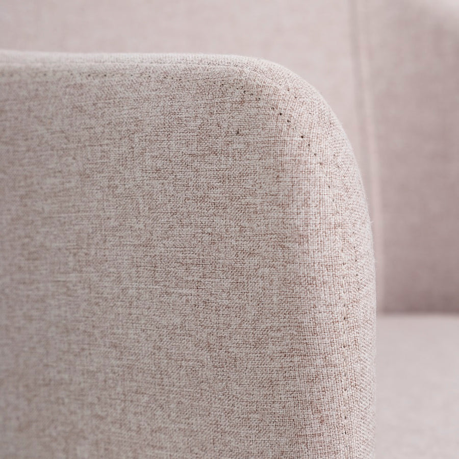 SILLA BEIGE TEJIDO-METAL MODERNO SALÓN 52,50 X 53 X 77 CM