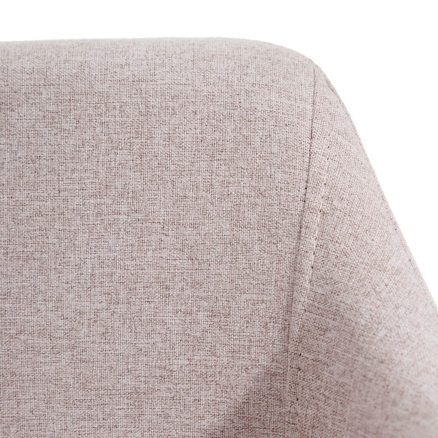 SILLA BEIGE TEJIDO-METAL MODERNO SALÓN 52,50 X 53 X 77 CM