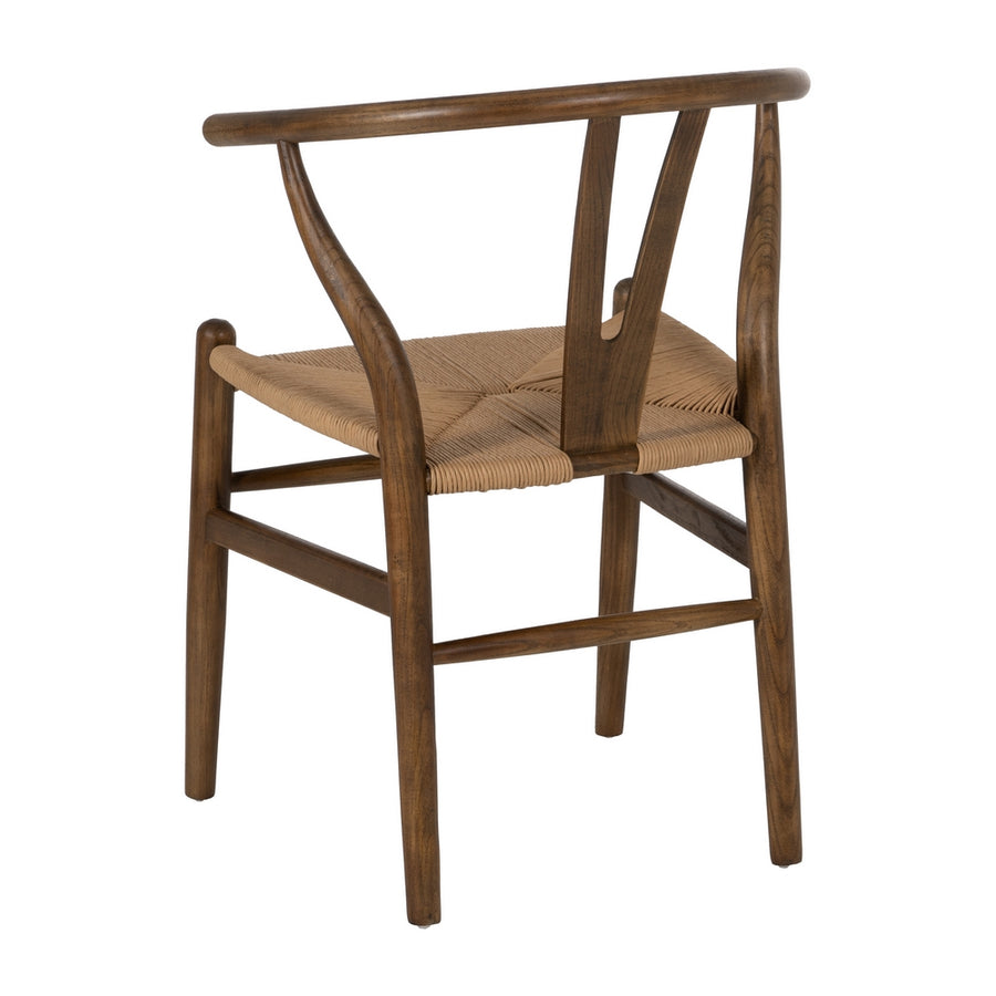 SILLA MARRÓN MADERA DE OLMO SALÓN 56 X 48 X 78 CM
