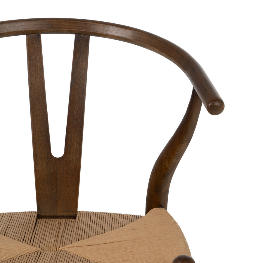SILLA MARRÓN MADERA DE OLMO SALÓN 56 X 48 X 78 CM
