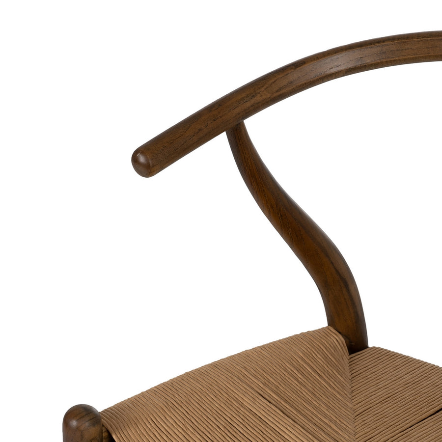 SILLA MARRÓN MADERA DE OLMO SALÓN 56 X 48 X 78 CM
