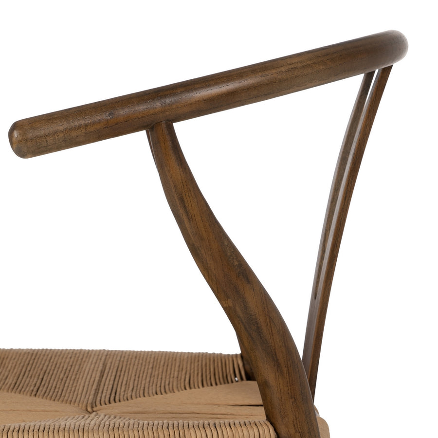 SILLA MARRÓN MADERA DE OLMO SALÓN 56 X 48 X 78 CM