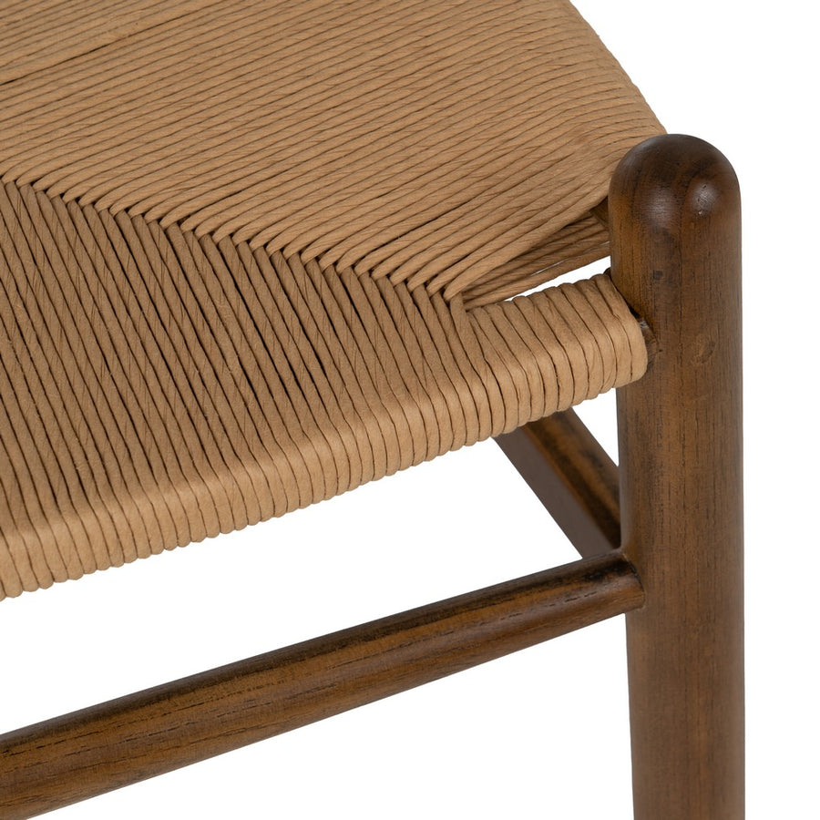 SILLA MARRÓN MADERA DE OLMO SALÓN 56 X 48 X 78 CM
