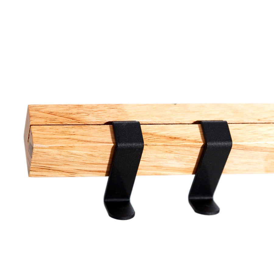 PERCHA ESPEJO NEGRO-NATURAL 75 X 21 X 13 CM