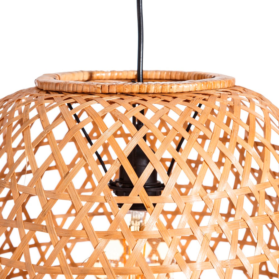 S/2 BAMBOO CEILING LAMP NATURAL 42 X 42 X 42 CM