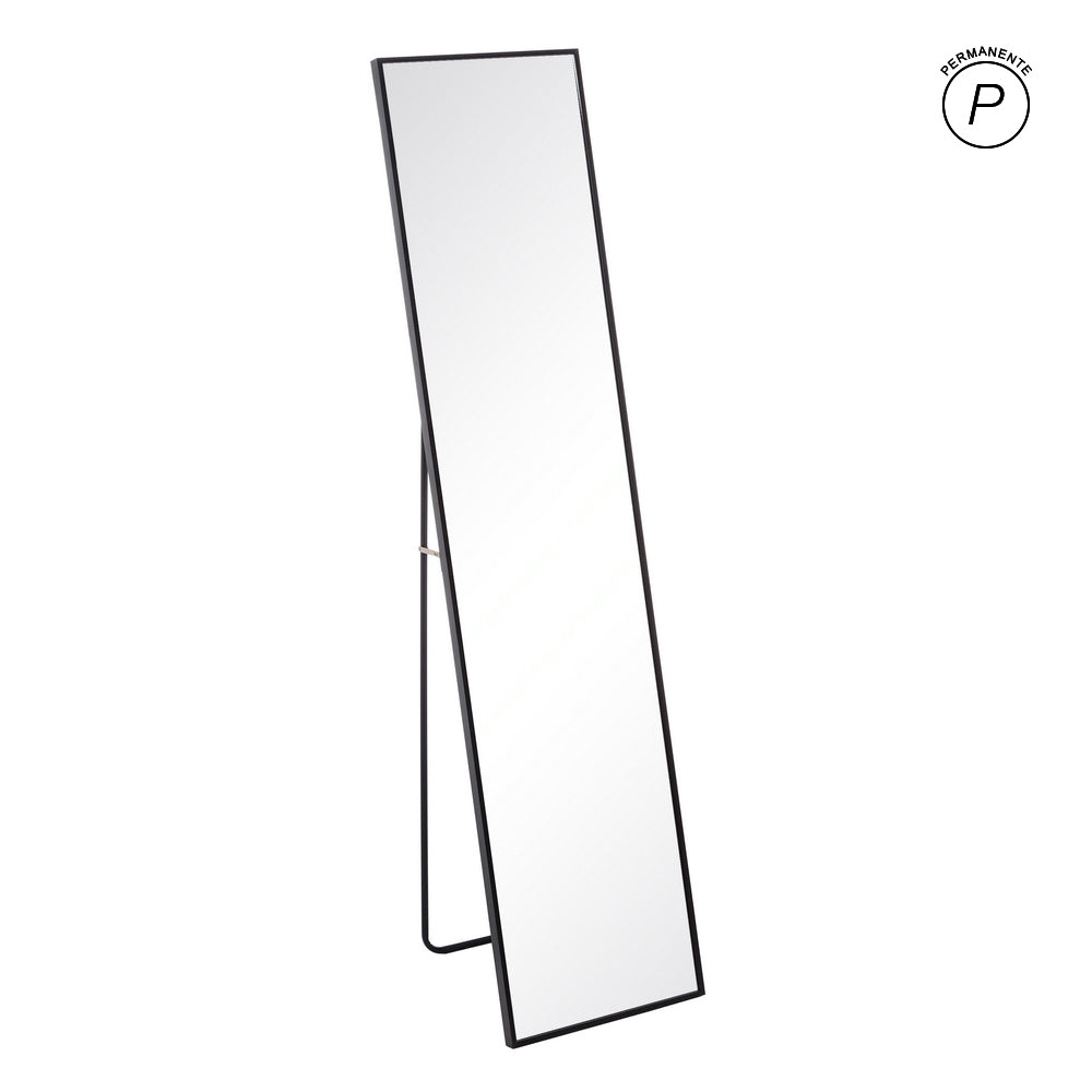 ESPEJO NEGRO ALUMINIO-CRISTAL DECORACIÓN 35 X 2,50 X 151 CM