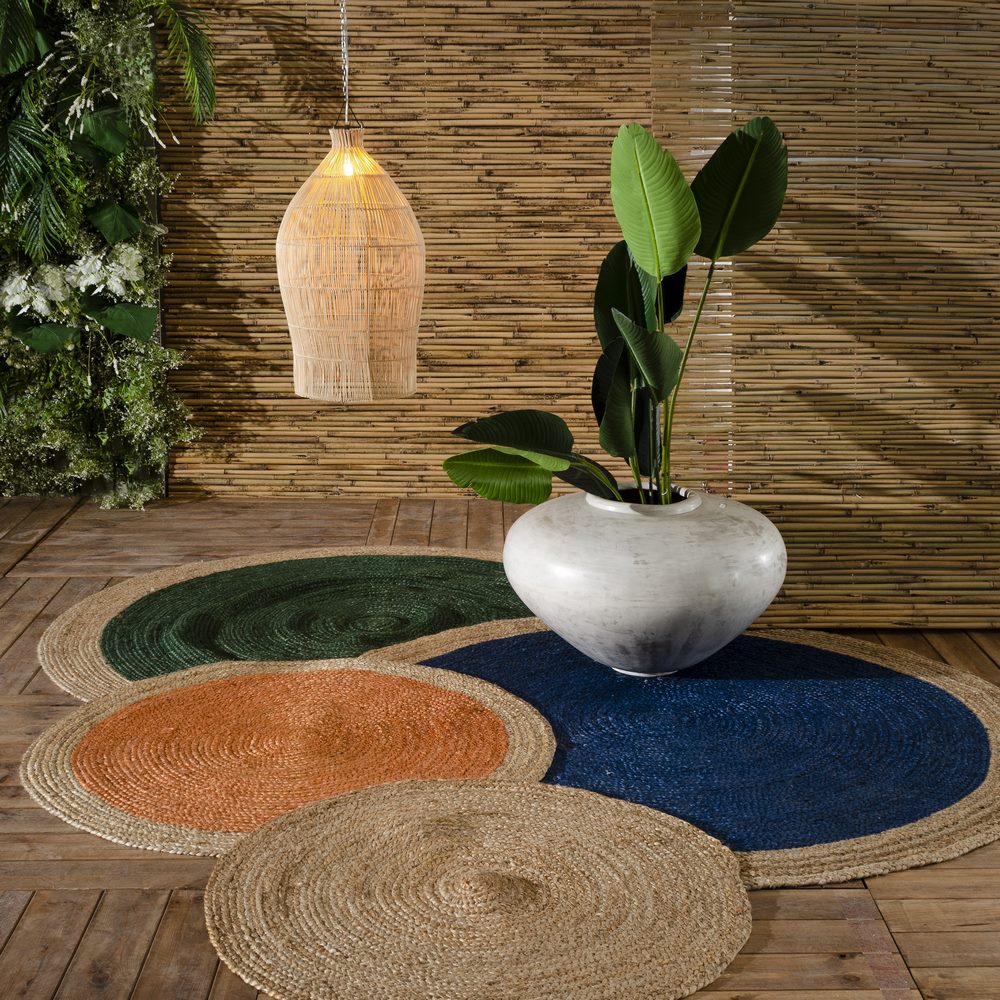 ALFOMBRA NATURAL YUTE DECORACI�N 100 X 100 X 1 CM