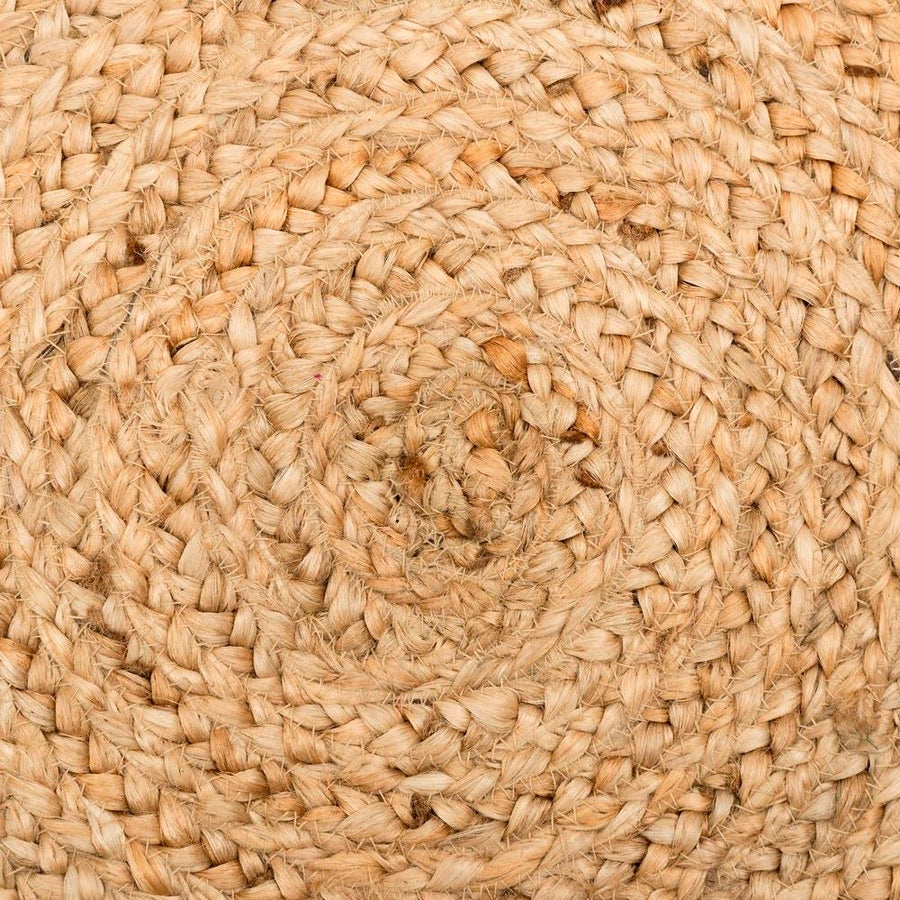 ALFOMBRA NATURAL YUTE DECORACIÓN 120 X 120 X 1 CM