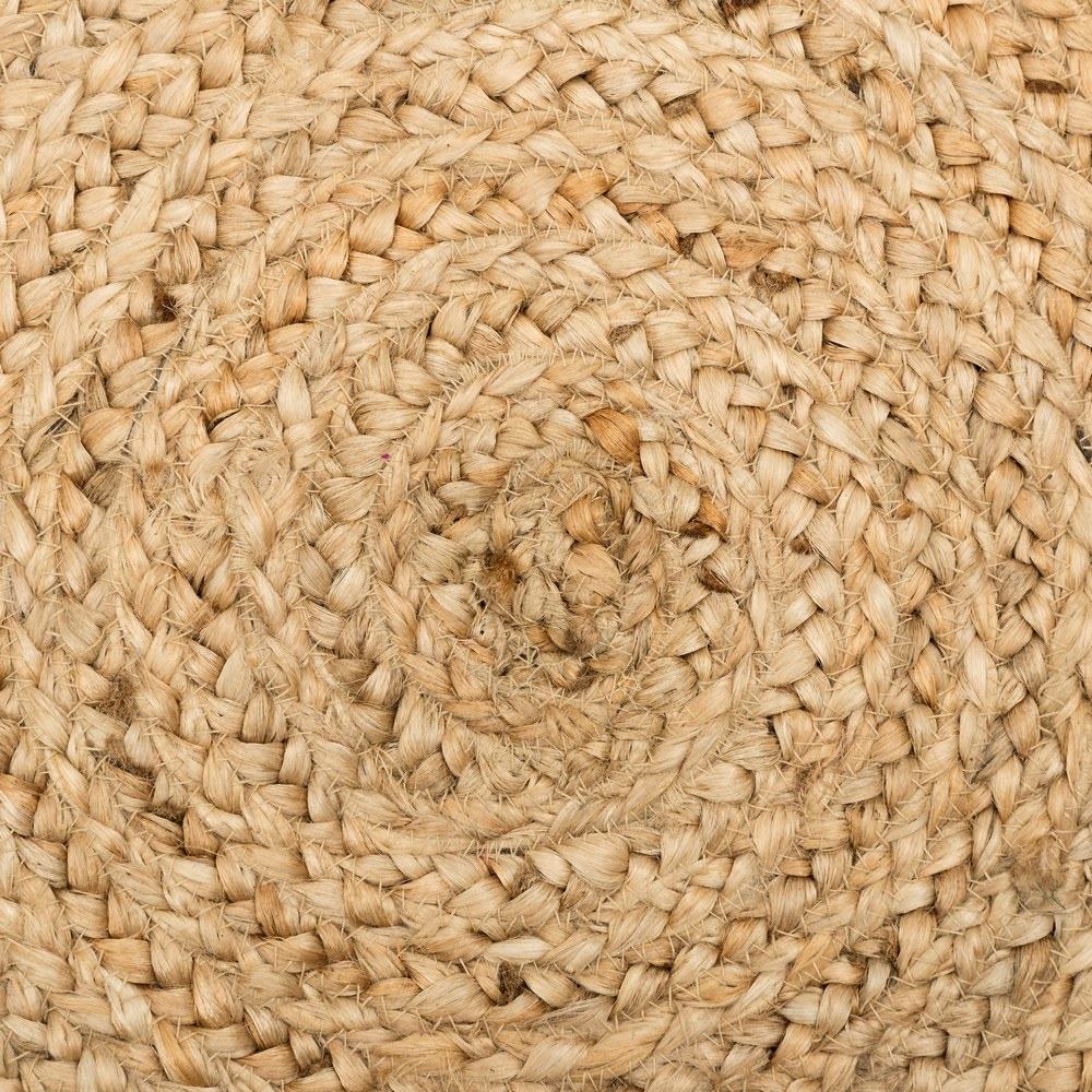 ALFOMBRA NATURAL YUTE DECORACIÓN 120 X 120 X 1 CM