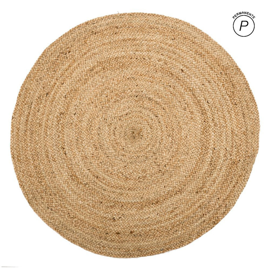 ALFOMBRA NATURAL YUTE DECORACIÓN 180 X 180 X 1 CM