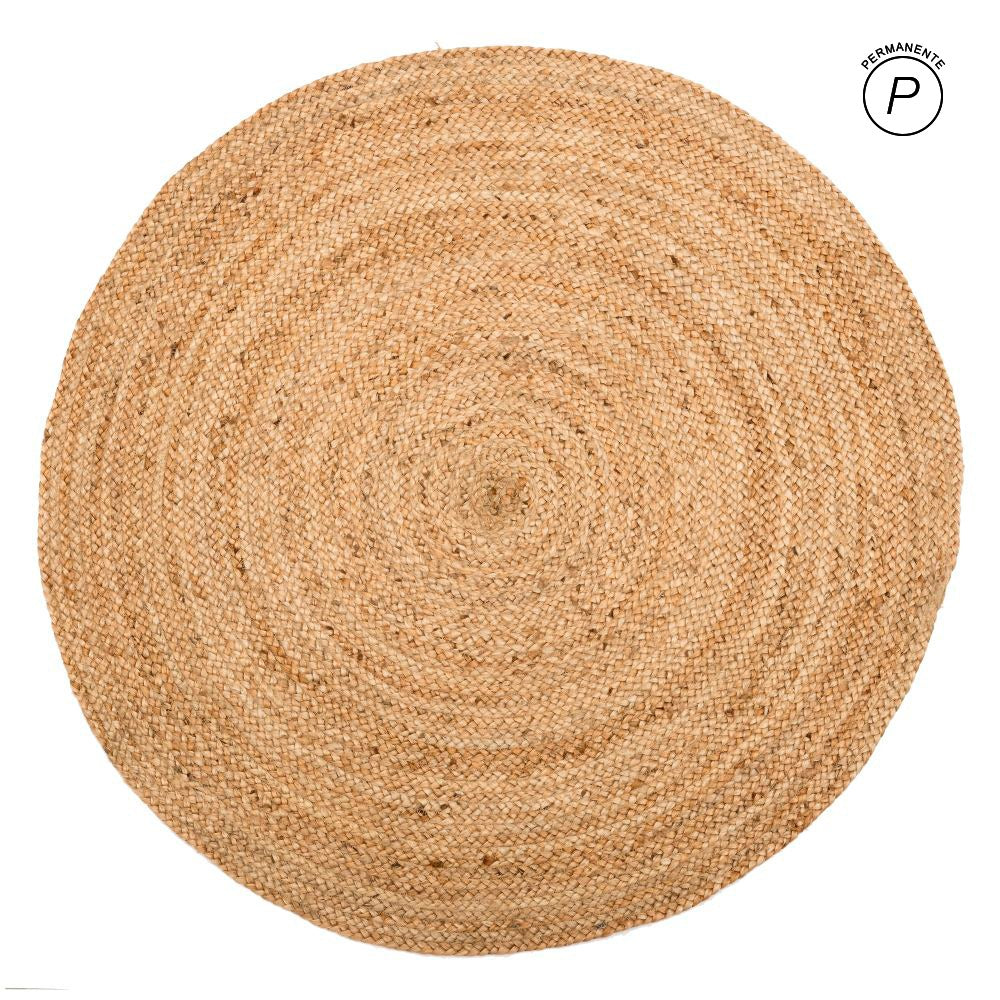 ALFOMBRA NATURAL YUTE DECORACIÓN 200 X 200 X 1 CM