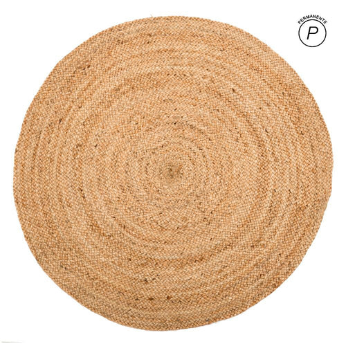 ALFOMBRA NATURAL YUTE DECORACIÓN 200 X 200 X 1 CM