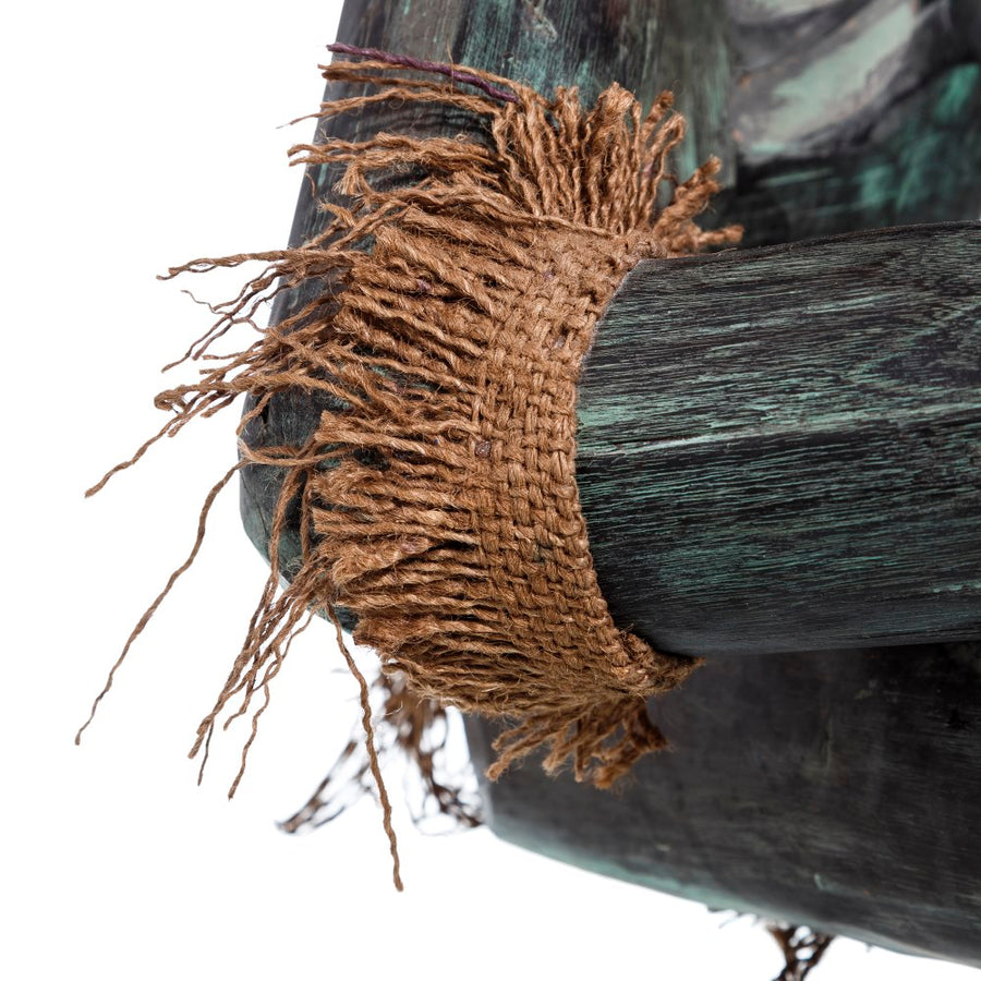 S/2 FIGURA NEGRO MADERA DECORACIÓN 50 X 53 X 67 CM