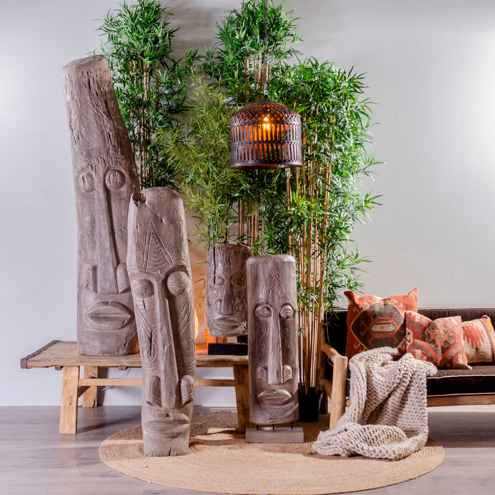 ESCULTURA NATURAL MADERA JAVA 30 X 15 X 90 CM