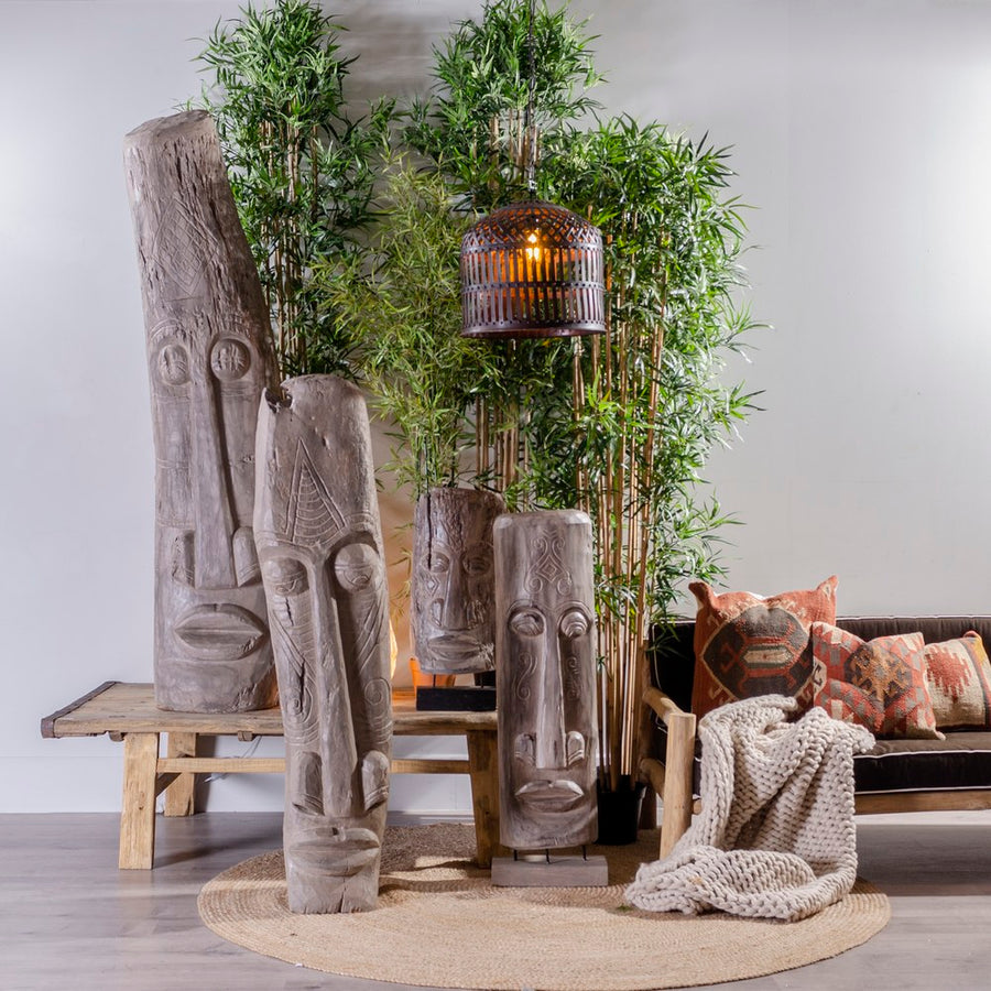 ESCULTURA NATURAL MADERA JAVA 30 X 30 X 180 CM