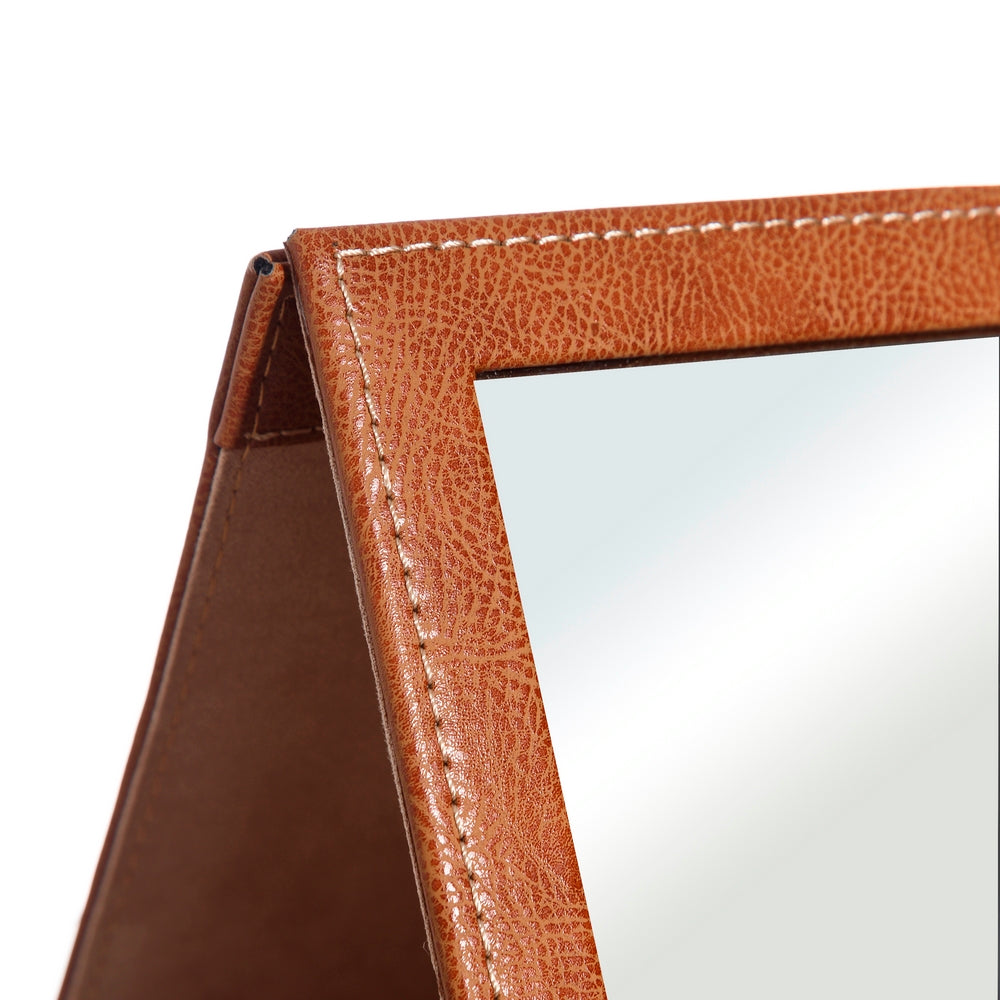 ESPEJO CUERO SIMIL PIEL DECORACI�N 16 X 1,80 X 22 CM