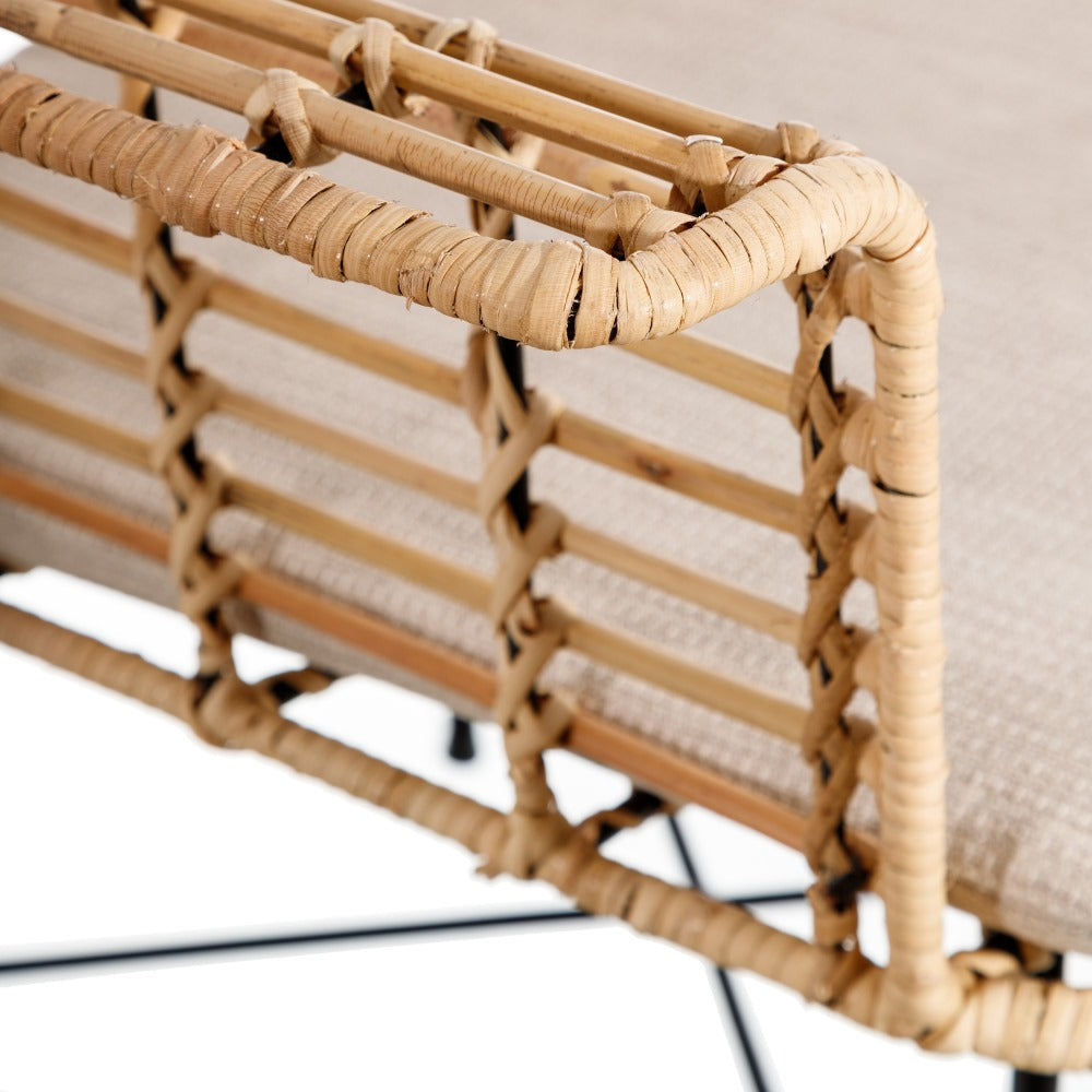 SILLA NATURAL-NEGRO 65 X 55 X 86 CM