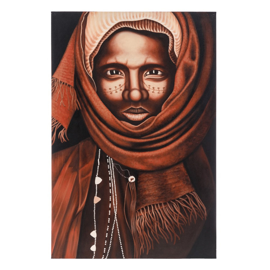 CUADRO PINTURA MARRÓN LIENZO 100 X 4 X 150 CM