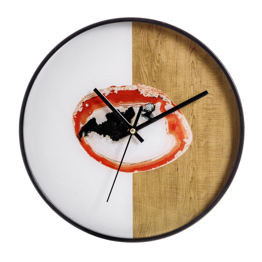 RELOJ ORO-BLANCO PVC-CRISTAL DECORACIÓN 30,50 X 4,30 X 30,50