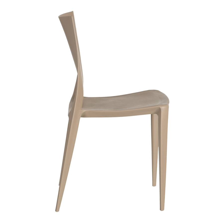 SILLA APILABLE BEIGE POLIPROPILENO 44 X 41 X 84 CM