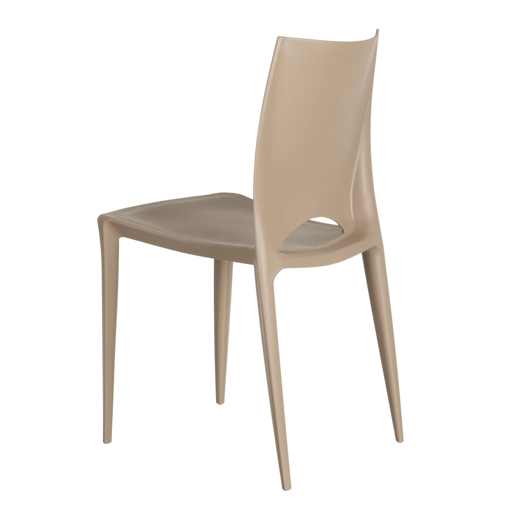SILLA APILABLE BEIGE POLIPROPILENO 44 X 41 X 84 CM