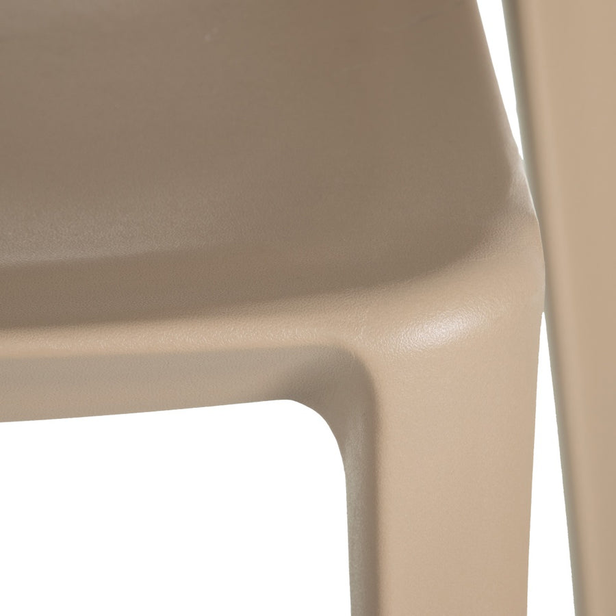 SILLA APILABLE BEIGE POLIPROPILENO 44 X 41 X 84 CM