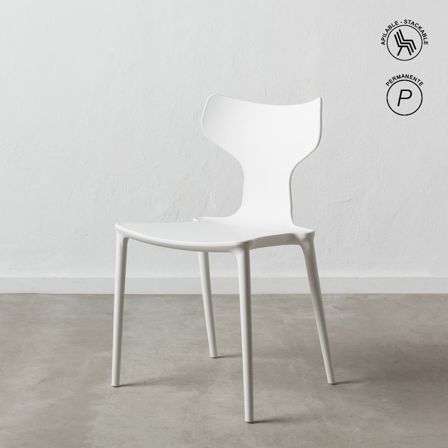 STACKABLE CHAIR WHITE POLYPROPYLENE 47 X 41 X 83.50 CM