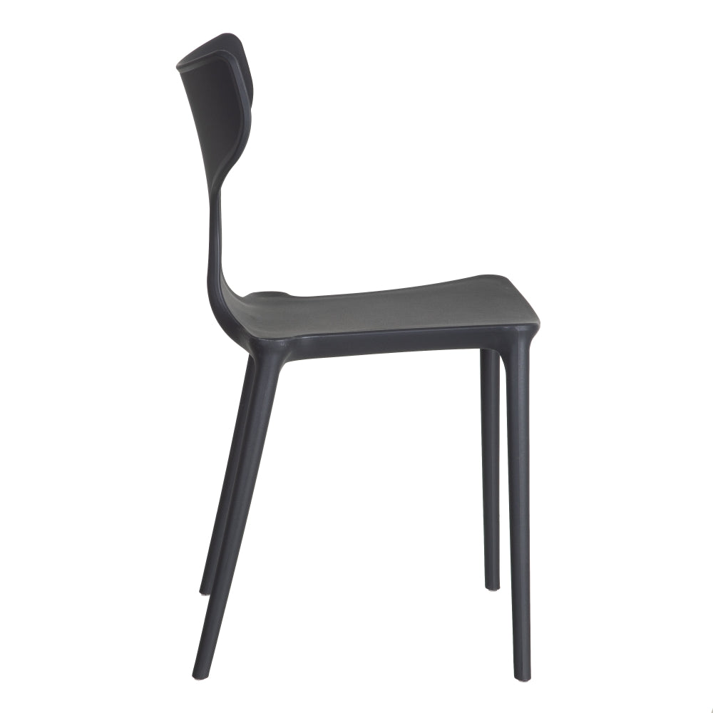 SILLA APILABLE GRIS OSCURO POLIPROPILENO 47 X 41 X 83,50 CM