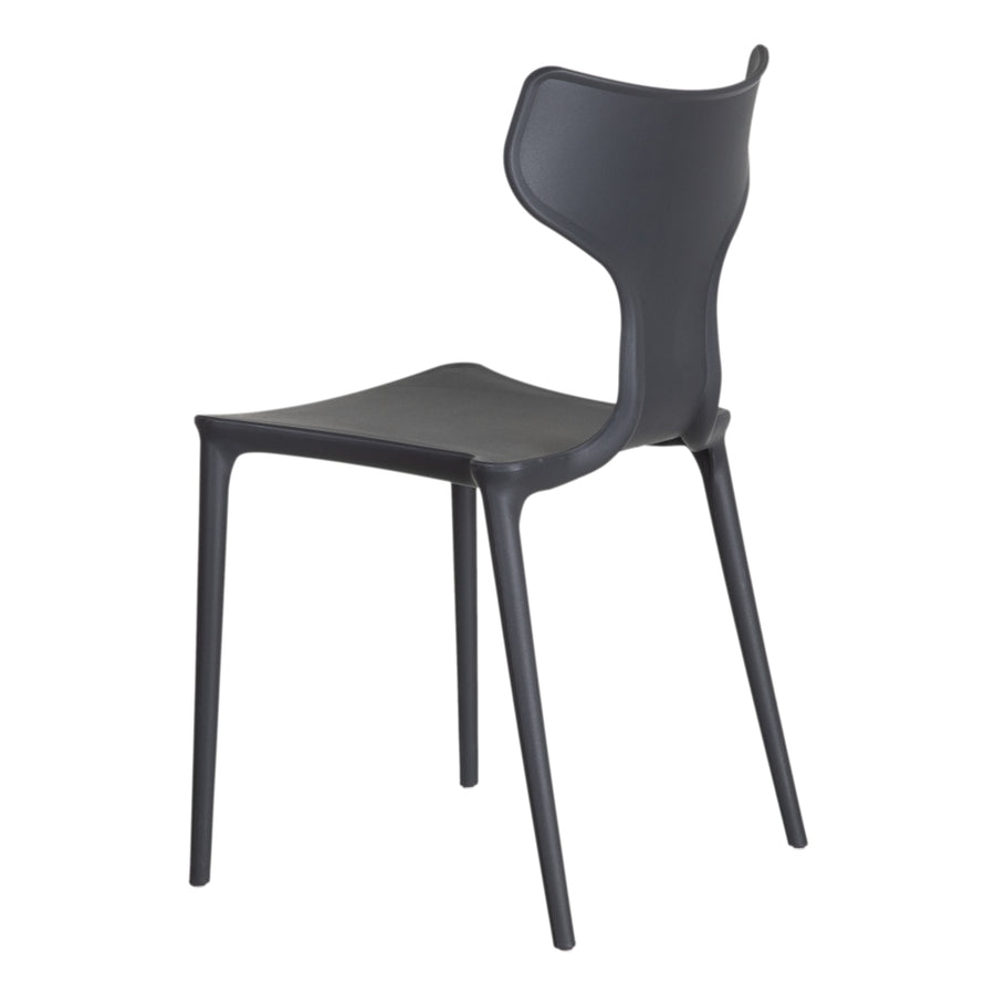 SILLA APILABLE GRIS OSCURO POLIPROPILENO 47 X 41 X 83,50 CM