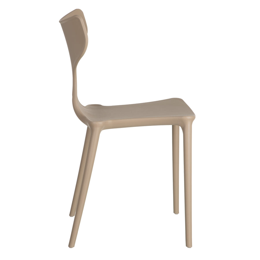 SILLA APILABLE BEIGE POLIPROPILENO 47 X 41 X 83,50 CM