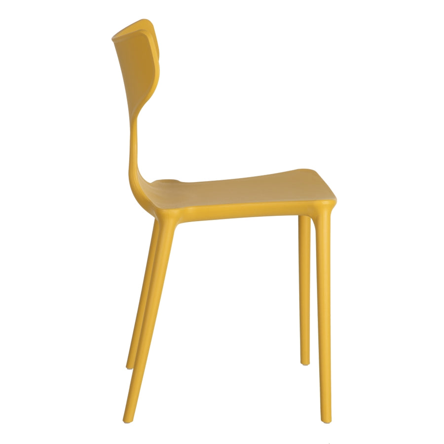 SILLA APILABLE AMARILLO POLIPROPILENO 47 X 41 X 83,50 CM