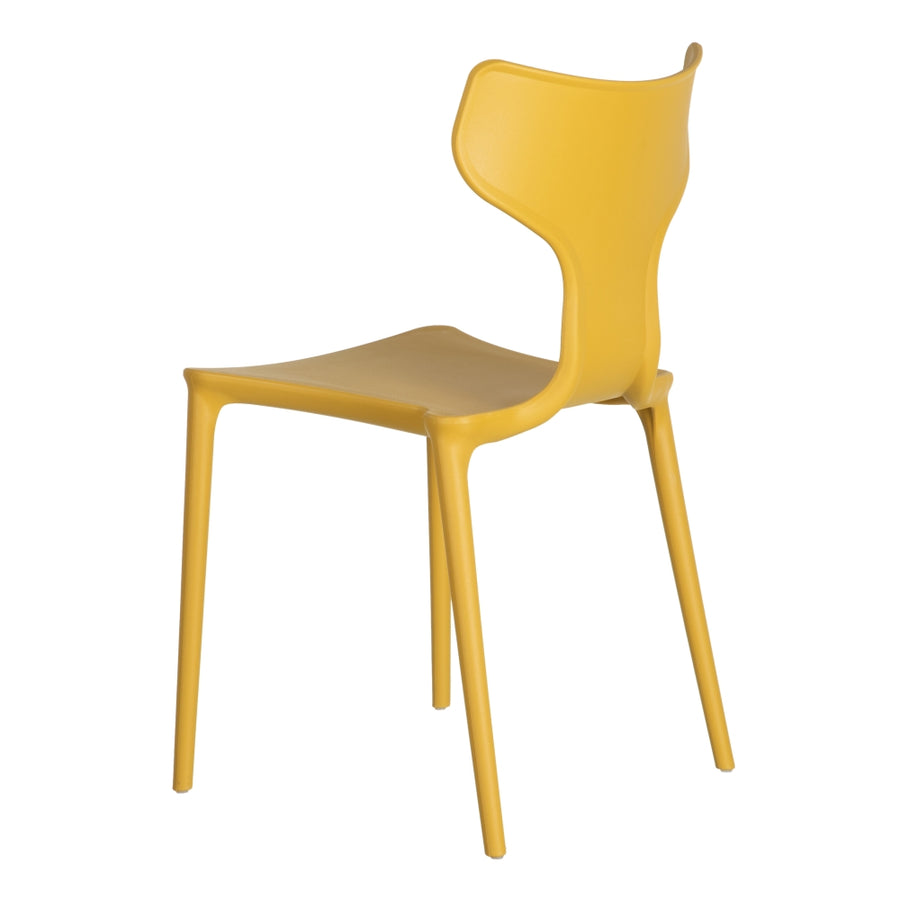SILLA APILABLE AMARILLO POLIPROPILENO 47 X 41 X 83,50 CM