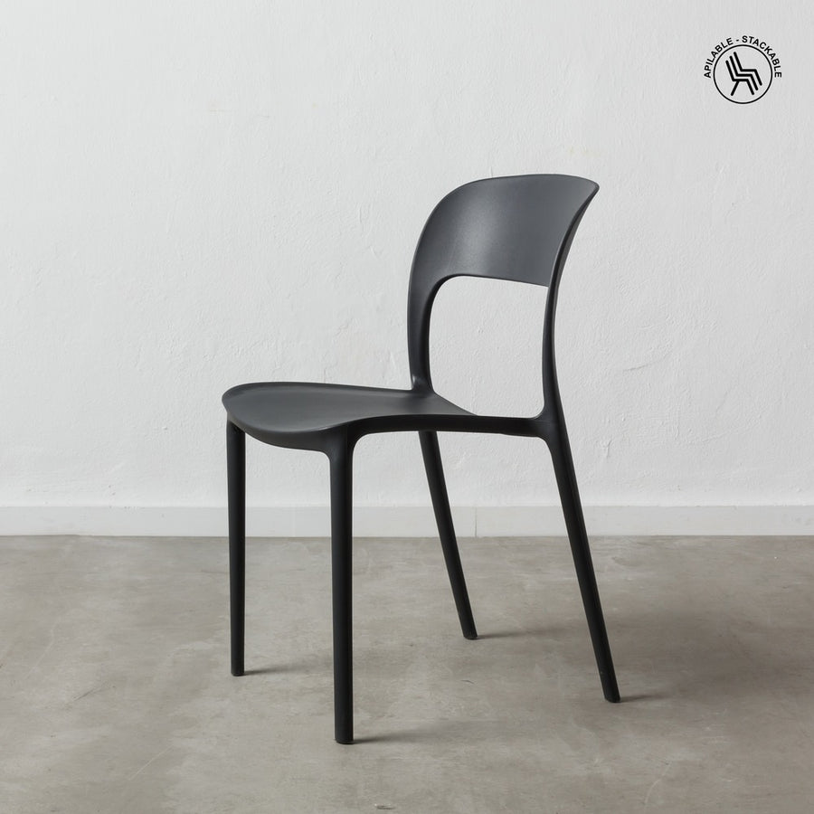 SILLA APILABLE GRIS POLIPROPILENO 43 X 43 X 83,20 CM