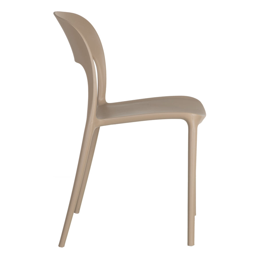 SILLA APILABLE BEIGE POLIPROPILENO 43 X 43 X 83,20 CM