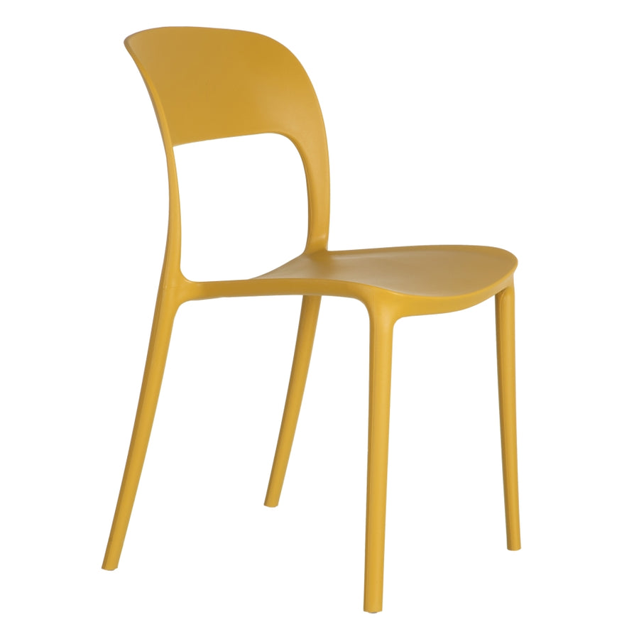 STACKABLE CHAIR YELLOW POLYPROPYLENE 43 X 43 X 83.20 CM